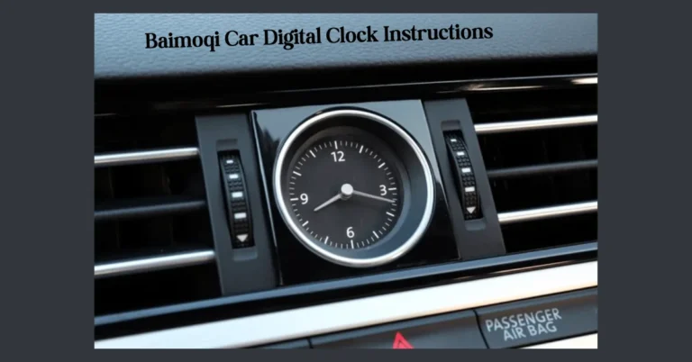 Baimoqi Car Digital Clock Instructions: First Use and Setup Guide